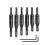 6-Piece Self Centering Drill Bit Set,HSS Bit with Hex Key, 3/32", 7/64", 1/8" Center Drill Bits, 1/4 Inch Hex Shank 1