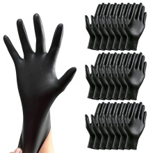 Schwarze Nitrilhandschuhe Einweg-Handschuhe Hausarbeit Reinigung Autoindustrie Gartenpflege Tierpflege Kochen Werkzeug L