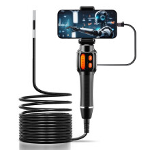 360 Degree Rotation Endoscope Inspection Camera 6.0mm Lens HD Articulated Borescope Camera for Car IOS Android 1080P