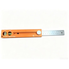 Adjustable Woodworking Level and Marking Ruler, Metric and Imperial Scales, Equipped with A Spirit Level