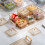 Dried Fruit Snack Serving Platter Appetizer Serving Tray Multipurpose 6 Bowls Divided Serving Bowls,As Shown 4