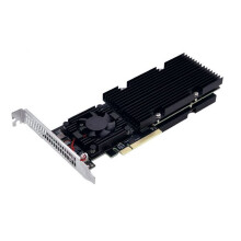 Adaptador de Placa de Expansão Split-Free PEX8747 4 Quad M.2 NVMe para PCIe 3.0 X8 com Dissipador de Calor, Suporta SSDs de Tamanho 22110/2280/2242