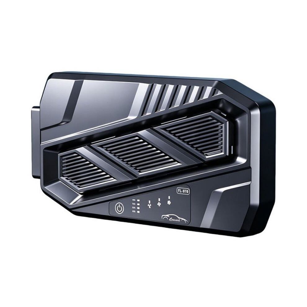 Car Interior Cooling Rechargeable Ventilation Fan Automotive Exhaust Fan In-Car Ventilator Interior Cooling Exhaust Fan Black 6032575103965