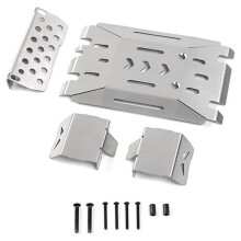 Stainless Steel Metal Bumper Chassis Armor Protection Skid Plate for 1/7 MK07 JK07 RC Car HD6100 Croboll Upgraded Parts