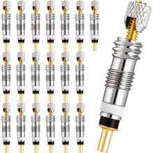 20Pcs Professional Brass Presta Valve Core & Stem - Leak-Proof Valve Cores Universal for Tubeless Road/MTB Bike Tires
