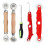 5pcs Double  Screen Spline Roller, Wooden Handle Metal Screen Rolling Tool for Window Repair Set 1