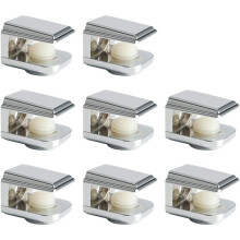 8pcs Shelf Brackets, Adjustable Shelf Clamps, Wall-Mounted Brackets for 5-8 mm Shelves, Bathroom Bracket Accessories