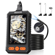 Endoscope Industriel avec Écran IPS de 4,3 Pouces HD1080P, Câble Semi-Rigide de 10 M, Caméra de 8 mm avec 8 LED, Étanche