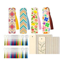 Unfinished Wooden Bookmarks Suitable for DIY Thanksgiving and Crafts and Book Decorations.