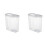 2pcs 3D Printer PLA Filament Drying Box 1KG Material Tray Double Layer Sealing 4L Moisture Proof Storage Container White 2