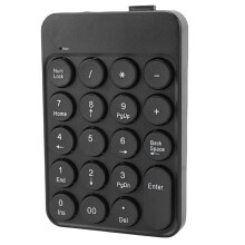 Numeric Keypad Round Keycaps with Battery 2.4G Wireless & BT Portable Financial Accounting Numpad Number Keyboard
