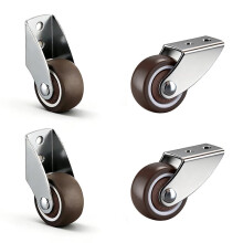 4pcs 2 Inch Rigid Caster Wheels Anti-Sag Gate Support Wheels for Door, Fence Gate, Billboard, Furniture, Cabinet