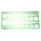 3X Green Plastic Circles Squares Hexagons Geometric Template Ruler 0-20cm 2