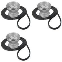 3X 341241 Dryer Belt & 8066184 Motor Pulley for , Dryers-Replace Part Number: PS11744884, W10290525