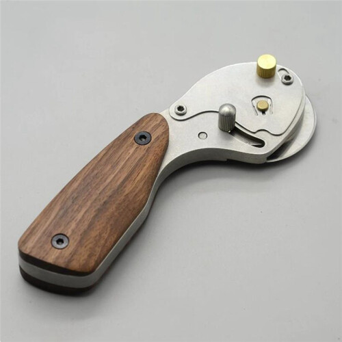 Rotary Cutter for Leather Crafting with Retractable Blade and Walnut Handle for  Leather Cutting 1