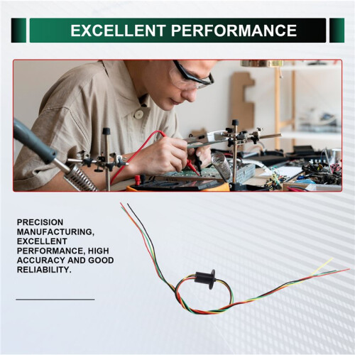 Outer Diameter 12.5mm 4CH 5A Wind Power Slip Ring Wind Collector Ring Conductive Rotary Connection Slipring 2