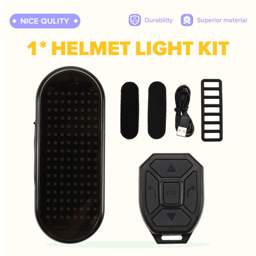 Motorcycle Helmet Warning Light Night Riding DIY Display Helmet Programmable Bike Taillight LED Screen Display 1