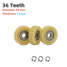36 Teeth Nylon Gear Set with 608 Bearings & Snap Rings for Electric Bicycle Hub Motor Repair Accessories