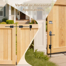 24" Cane Bolt Heavy Duty Drop Rod Gate Stopper Hardware, Gate Ground Latchs for Wooden Fences Metal Gates Doors(2 Pack)