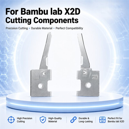 6PCS for  X2D Cutting Components Precision Cutting Right Left Filament Cutter for  X2D 3D Printer 2