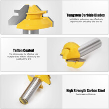 1PC 45 Degree Lock Miter Router Bit 6mm Shank Woodworking Tenon Milling Cutter Tool Drilling Milling for Wood Carbide B