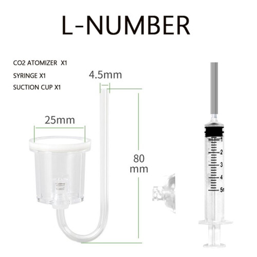 Aquarium CO2 Diffuser Acrylic Transparent Fine Water Tank CO2 Anti Reverse Diffusion Atomizer Water Injection Atomizer L