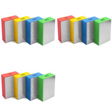 12Pack Diamond Hand Polishing Pads for Sanding Ceramics Glass Tile Concrete Stone Marble Granite, 60, 100, 200, 400