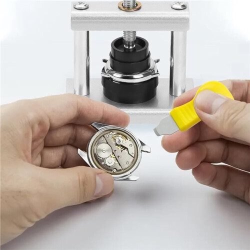 Watch Repair Tool Kit, Back Case Pressing Device, NeedleTool, Triangular Piece & Multiple Sizes Press-Fit Components 2