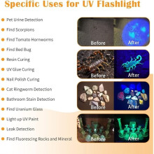 21-LED UV Flashlight, Ideal for Detecting Pet Urine Stains, Verifying Banknotes, and More,A Multifunctional Flashlight