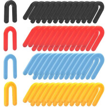 200PCS Plastic Shims, U Shaped Tile Spacers Plastic Shims for Leveling,  1/16", Red 1/8", Yellow 3/16", Black 1/4"