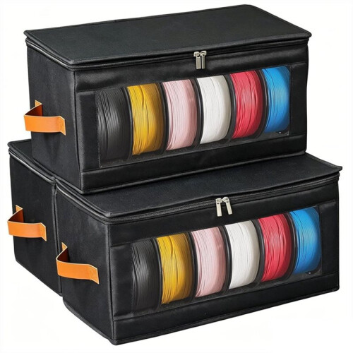 4 Pack 3D Printer Filament Storage Box, Reusable Filament Container for 3D Printing, Holds  to 24 Rolls 1