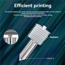 Bico de Hotend de Troca Rápida 0,2mm Aço Inoxidável Alta Temperatura Impressão Rápida Hot End para A1 A1