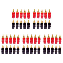 50Pcs/Lot Gold Plated Banana Binding Post Large Current Amplifier 4mm Banana Plug Jack Socket Speaker Terminal 5 Pairs
