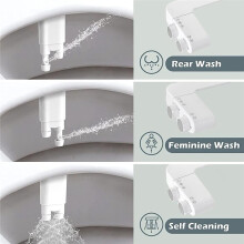Icke-Elektrisk Bidet Toalettstolsfäste Dubbelmunstycke Kvinnlig Tvätt Vattentryck Justerbar Mekanisk Funktionell EU