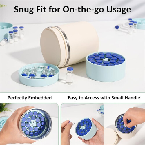 Silicone 3ml Vial Insert ForHydrapeak Food Jars Vial Insert Peptide Storage for 32/25/18 Oz Hydrapeak 2