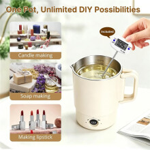 Kit with Pouring Spout, Suitable for DIY Soap Making, Can Be Made with Soy Wax and Paraffin Wax. EU Plug