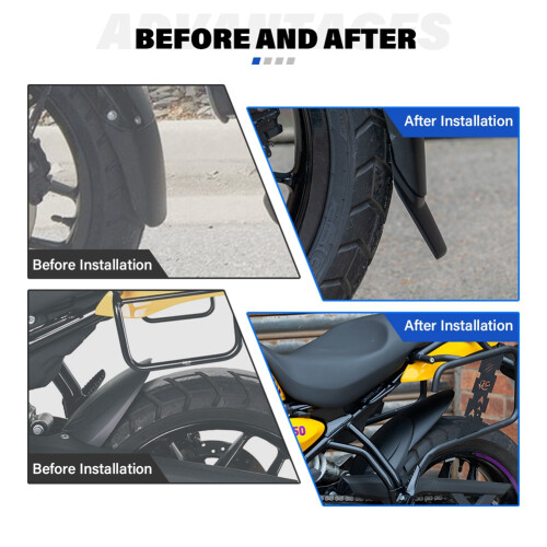Extender Rear Mudguard Extension  Guard Tire Hugger for  Guerrilla 450 2024- 2