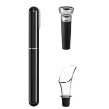 Wine Bottle Opener Air Pressure Wine Corkscrew with Cutting Wine Bottle Foil Knife, Effortlessly Open Wine Bottles Black