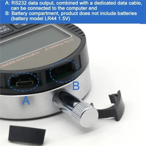 0.001mm Electronic Dial Indicator Gauge 0-12.7mm Waterproof Professional Digital Dial 1