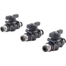 6mm Push Connect Valve Valve 6mm Air Flow Control Valve Quick Connect Valve Tube Fittings 12 Pack