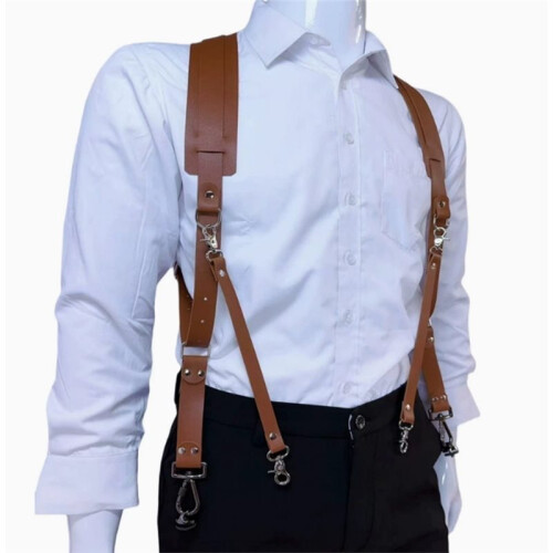 Professional Camera Harness Adjustable PU DSLR Camera Strap Comfortable Durable Adjustable Camera Shoulder Strap Brown 2