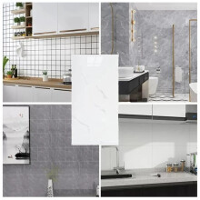 10 Pezzi Adesivi In Marmo Impermeabili 30cmx60cm Adesivi per Pavimenti Piastrelle Adesivi per Cucina Bagno Adesivi da Parete A