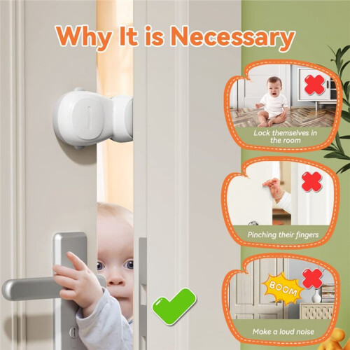 4 PZ Fermaporta Automatici per Bambini, Protezioni per Le  Automatiche per Bambini, Fermaporta Anti-Pizzicamento Automatico 2