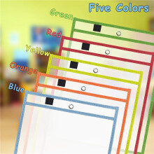 Pochettes de Rangement Réutilisables Effaçables à Sec, Pochettes de Classement en Plastique, Protections de Pages pour Enseignants, Fournitures de