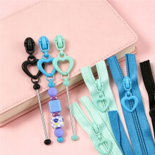 Heart-Shaped Zipper Pull & Size 5 Zipper Tape Set,Suitable for Bags, Clothing, and Fabric Crafts