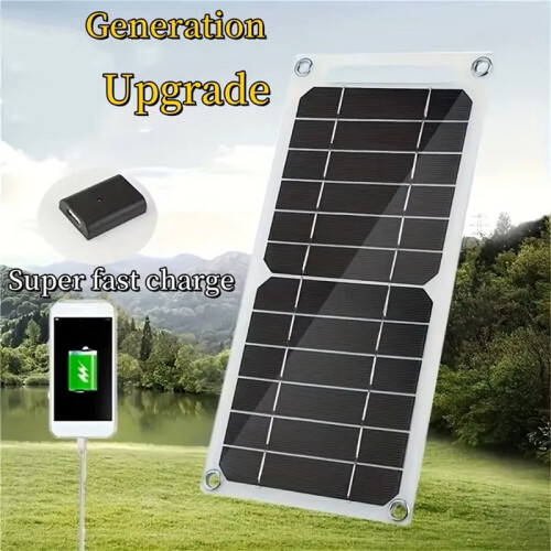 5W 5V Monocrystalline Solar Panel, Waterproof with USB for Outdoor Mobile Charging 1