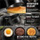 Conjunto de 24 Peças de Anéis para Muffin Inglês, Anéis para Crumpet Antiaderentes de 3,15 Polegadas + 4 Polegadas, Anéis de  de Aço Inoxidável 3