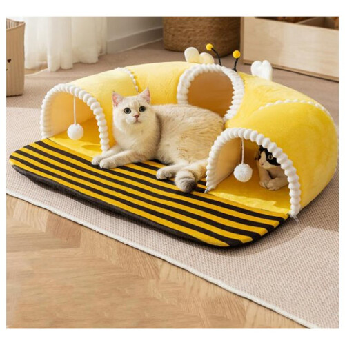 Comfortable Cats Tunnel Pet House for Small Animals Washable Fabric Capacious Multiple Pet 1