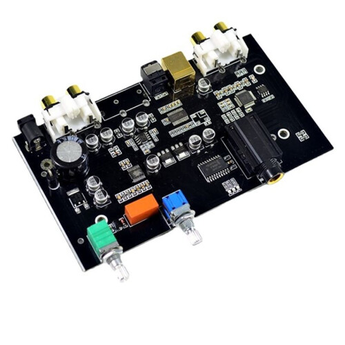 For DAC Decoder Board Optical Fiber USB Input for DIY Headphone Amplifier PCM5100 MS8416 Decode Chip Mic 6.5mm  12V 1