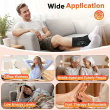 Cordless Ankle Massager for Pain Relief 3 Gears Heated Heating Vibrations Massage, Portable Rechargeable Ankle Foot